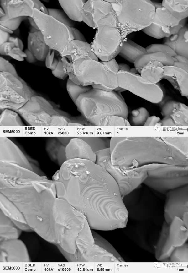 Figura 3 Morfología microscópica de productos sinterizados de titanato de bario y estroncio