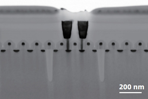 sem image analysis - IC Chip Device Layer, Dark-field Image (STEM-DF)