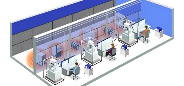 Efectos del blindaje electromagnético en el entorno del laboratorio de microscopía electrónica (Parte 6): temperatura, humedad, flujo de aire y ruido