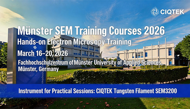CIQTEK SEM se une a los cursos de formación en microscopía electrónica de Münster 2026 en Alemania